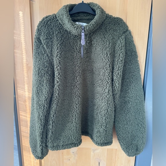 Sherpa 1/4 zip pullover sweater, size s/m - Picture 1 of 3
